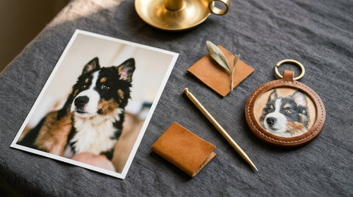 Custom Pet Keychain from Photo: How One Picture Becomes Hand-Carved Leather