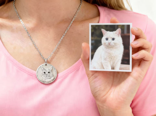 Custom Pet Portrait Necklace: Wear Your Pet's Face Every Day