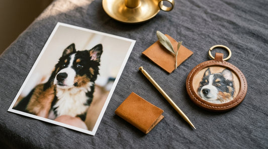 Custom Pet Keychain from Photo: How One Picture Becomes Hand-Carved Leather
