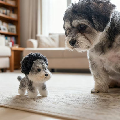 Personalized 4-inch mixed wool custom pet plush replica by Furfond