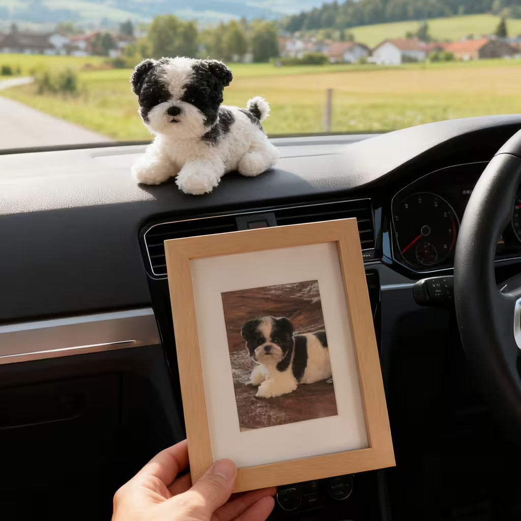 Custom 6-inch mixed wool pet plush keepsake for dog or cat lovers